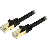 StarTech Cat6a Ethernet Patch Cable, Shielded, 2 ft, Black (C6ASPAT2BK)-Protect your data against noise and EMI/RFI interference