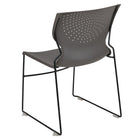 Flash Furniture HERCULES Series Grey Full Back Stack Chair with Black Powder Coated Frame-Stack Quantity: 25