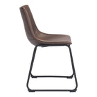 Zuo Behovia Dining Chair, Vintage Espresso-Vintage Espresso colour solid Leatherette Seat