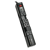 Tripp Lite TLP608RUSBB 6-Outlets 1080 Joules Surge Suppressor-6 rotatable outlets