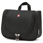 Swissgear Poly Tri-Fold Toiletry Bag - Black-Large main compartment with hanger hook