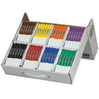 Dixon Prang Washable Art Marker Masterpack - 8 Colours - 200 Pack (DIX80613)-Eight popular Colours, including red, orange, yellow, green, blue, purple, brown and black, make sure they get noticed.