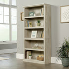 Sauder 423033 Miscellaneous Storage 5 Shelf Bookcase, Chalked Chestnut-Three adjustable and two fixed shelves