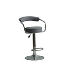 Plata Import Quintin Adjustable Stool, Grey (ST-8128-G)-Bar Stool