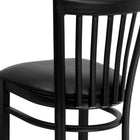 Flash Furniture HERCULES Series Black School House Back Metal Restaurant Barstool - Black Vinyl Seat-CA117 Fire Retardant Foam