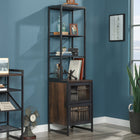 Sauder Briarbrook File Cabinet Tower - Barrel Oak (1 Box)-Barrel Oak, Engineered wood, Metal