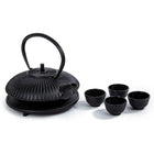 Truu Design 6-pc Japanese Style Antique Teapot Set, 0.8L, Cast Iron-Set: comes in a set of four teacups, a pot and a trivet, perfect for the afternoon tea