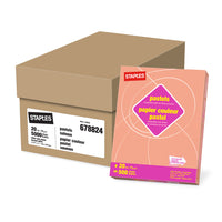 Staples 30% Recycled Pastel Coloured Copy Paper - Letter - 8-1/2" x 11" - Salmon - 5000 Sheets-8-1/2" x 11"