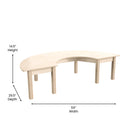 Flash Furniture Bright Beginnings Commercial Grade Wooden Half Circle Preschool Classroom Activity Table-Greenguard Certified Wood for Low VOC Emissions