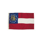 Flagzone Georgia Flag with Heading And Grommets, 3' x 5' (FZ-2092051)-Georgia flag with distinctive design is used as a symbol