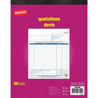 Staples Bilingual Quotation Forms - 50 Duplicates-Manifold books with flexible cover