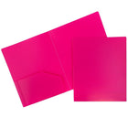 JAM Paper Chemise de présentation 2 pochettes, rose fuchsia, 9 x 12 po, clair, 12/paq.-Rose fuchsia
