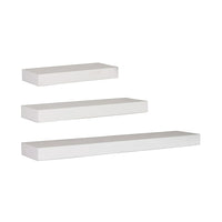 nexxt Maine Wall Shelf, Set of 3, 5" Deep Wall Ledges, 12", 16" & 24", White-Set: comes with a total of 3 different-sized wall shelves