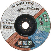 Walter Surface Technologies Flexcut Depressed Centre Grinding Wheels - 6 Pack-Abrasive Material: Aluminum Oxide