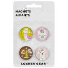 Staples Glass Magnets - Assorted Designs - 4 Pack-Assorted designs (colour/design choice not available for online orders)
