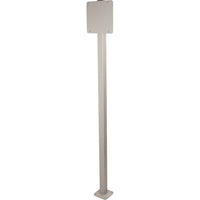 Frost Heavy Duty Outdoor Pedestal For Ashtray or Pet Waste Dispenser/Disposal-Materials: Vertical support shall be 2" x 2" crs tubing (14 ga.). Ash bin mounting plate shall be
1/8" crs plate. Floor mounting plate shall be 1/4" crs plate. All welded construction.