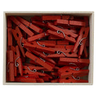 JAM Paper Wood Clothing Pin Clips, Medium, 1 1/8, Red, 2 Packs of 50, 100 Total (230729143a)-3