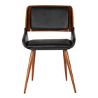 Armen Living Panda Mid-Century Dining Chair - Black-Mid-century modern Panda Dining Chair