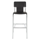 Avenue Six 30" Dorado Vinyl with Chrome Base Bar Stools, Black, 2 Pack-Black Vinyl