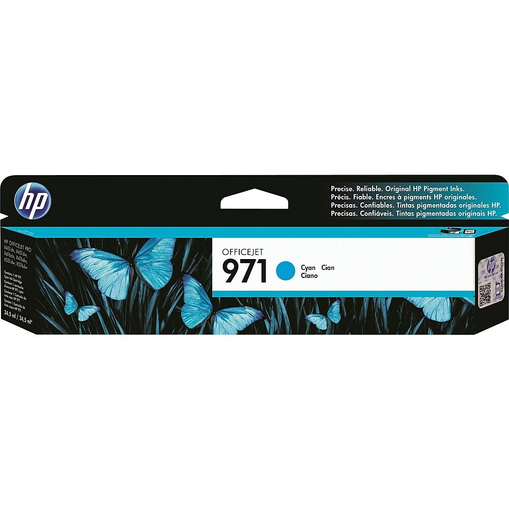 HP Officejet Pro HP970/971シリーズ純正インク HP 971 Cyan Original Ink Cartridge (CN622AM) | staples.ca