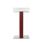 Urbann Y55 Lectern No Wheels - Mahogany Wood, Aluminum Grey-Use: Speeches