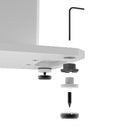 Kanto SX26W 22" Tall Fillable Speaker Stands with Isolation Feet - White-Features spiked feet with removable silicone pads for carpet or hardwood floors