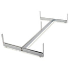 Gondola Grid Base with Castors, Chrome-"H" shaped base with castors that displays 3 grid panels