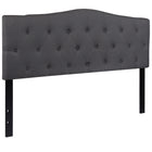Flash Furniture Cambridge Tufted Upholstered Queen Size Headboard - Dark Grey Fabric-Panel Headboard