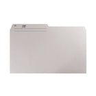 Hilroy 100% Recycled Reversible Tab File Folders - Legal Size - Ivory - 100 Pack-Half cut, reversible