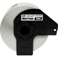Brother DK-2246 Continuous Paper Tape - 4.07" x 100' - Black on White-4.07 " x 100' black on white continuous length paper tape