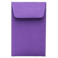 JAM Paper #1 Coin Envelopes, 2.25 x 3.5, Brite Hue Violet Purple Recycled, 100 Pack (353027837g)-Violet