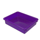 Romanoff Plastic Stowaway Letter Tray 3" Purple, 3 Pack (ROM15106)-Ideal way to protect and store your stationery, or important documents you need to save safely