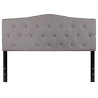 Flash Furniture Cambridge Tufted Upholstered Queen Size Headboard - Light Grey Fabric-Contemporary Style