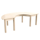 Flash Furniture Bright Beginnings Commercial Grade Wooden Half Circle Preschool Classroom Activity Table (MKME088014)-Supports up to 300 LBS. Static Weight Capacity