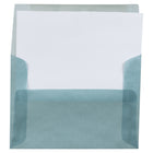 JAM Paper A6 Invitation Envelopes, 4.75 x 6.5, Ocean Blue Translucent Vellum, 50 Pack (PACV652I)-Envelope Size: 4.75" x 6.5"