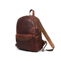 Tolredo Cronos Leather Backpack Bag - Brown-Full leather body, 100% genuine top grain leather