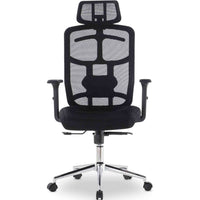 MotionGrey M Mesh Series Office Chair- High Back Executive Ergonomic Chair With Breathable Mesh Back- Black-Mesh back for breathability, tight weave fabric seat, cold mold foam cushion for support