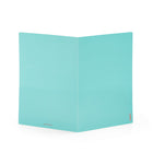 Poppin 2-Pocket Poly Folder - Aqua/Light Gray-4.5" high pockets in coordinating color