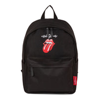 The Rolling Stones Core Collection Backpack with Signature Logo - Black-Black, nylon