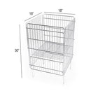 Eddie's Wire Dump Bins - 18" x 18" x 30" - Chrome (214112-1)-18" x 18" x 30"