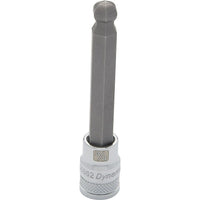 Dynamic Tools 3/8" Drive SAE Hex Head, 3/8" Long Ball Nose, Chrome Finish Socket-Size: 3/8"