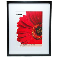 Nexxt Gallery Series Solid Wood Frame, 16" x 20", Black-Holds 11" x 14" photo