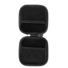 Basic Tech Square Earbud Case with carabiner - Charcoal (BTSECCH)-Internal Mesh Pocket for Small Items