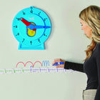 Hand2Mind Magnetic Demonstration Advanced NumberLine Clock - Multicolor-6