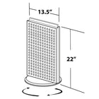 Azar Displays 22" x 13.5" 2-Sided Pegboard Counter Unit, Green Translucent (700513-GRE)-Green Translucent