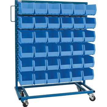 Kleton Mobile Bin Racks, Singled Sided, 36