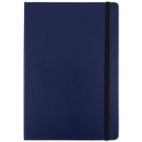 JAM Paper Hardcover Notebook Journal with Elastic Band Closure, Blue, Large, 5 7/8 x 8 1/2-Hardcover Notebook