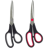 Merangue 8" Comfort Grip Scissors - Assorted - 12 Pack-8" pointed tip scissors for precise and smooth cutting