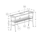 Monarch Specialties 2128 Accent Table - 42"L/Silver /Tempered Glass Hall Console-Simple and airy contemporary design