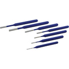 Gray Tools 7 Piece Pin Punch Set-Contains: 1/8, 5/32, 3/32, 3/16, 1/4, 1/16, & 7/32" Pin Punches.